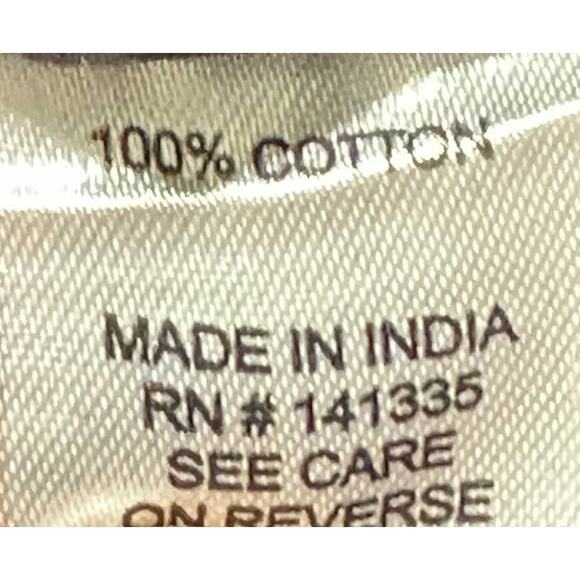 Denim Culture Shirt Mens XL Blue Black Tan Short Sleeve Button Up MISSING BUTTON - Picture 8 of 8